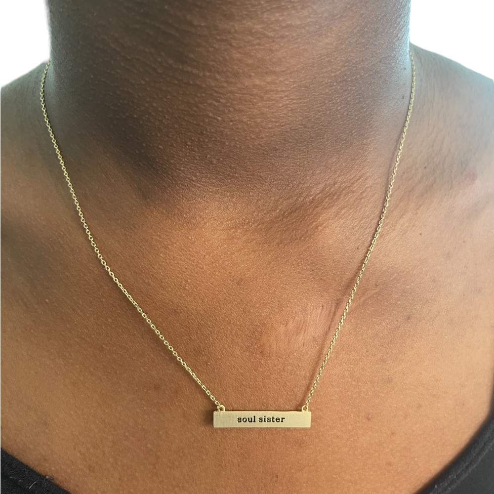 Gold Soul Sister Charm Necklace